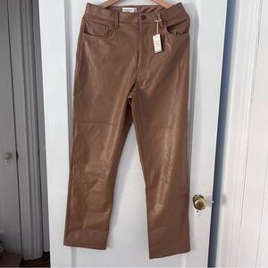 Abercrombie Tan Leather Pants